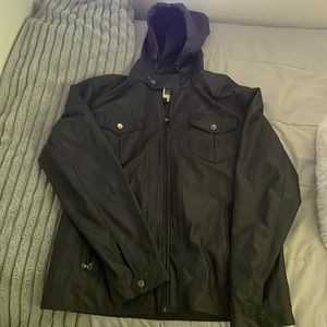 leather jacket/raincoat